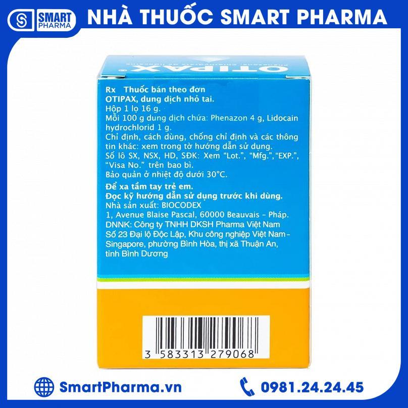 Smart Pharma - Thuốc nhỏ tai Otipax Biocodex điều trị đau do viêm tai 2 Smart Pharma - Smart Pharma Thuoc nho tai Otipax Biocodex dieu tri dau do viem tai 2