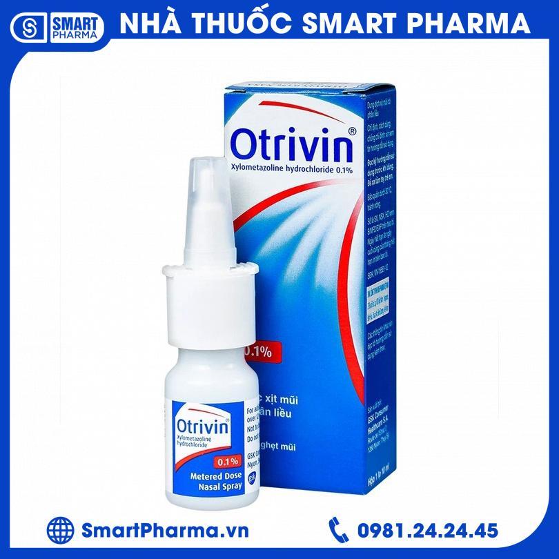 Smart Pharma - Thuốc xịt mũi Otrivin 0.1% GSK điều trị nghẹt mũi, sung huyết mũi Smart Pharma - Thuốc xịt mũi Otrivin 0.1% GSK điều trị nghẹt mũi, sung huyết mũi