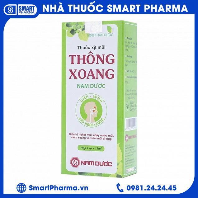 Smart Pharma Thuốc xịt mũi Thông Xoang Nam Dược điều trị nghẹt mũi, chảy nước mũi 1 Smart Pharma - Smart Pharma Thuoc xit mui Thong Xoang Nam Duoc dieu tri nghet mui chay nuoc mui 1