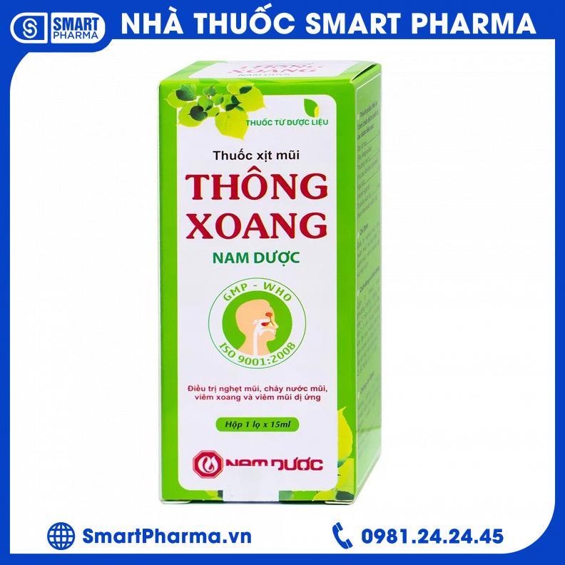 Smart Pharma Thuốc xịt mũi Thông Xoang Nam Dược điều trị nghẹt mũi, chảy nước mũi Smart Pharma Thuốc xịt mũi Thông Xoang Nam Dược điều trị nghẹt mũi, chảy nước mũi