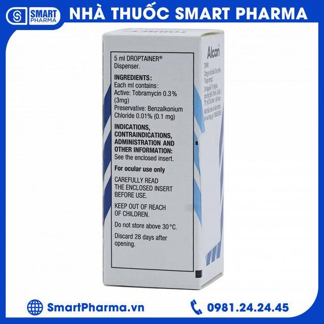 Thuốc nhỏ mắt Tobrex Alcon điều trị nhiễm khuẩn ở mắt 1 Smart Pharma - Thuoc nho mat Tobrex Alcon dieu tri nhiem khuan o mat 1