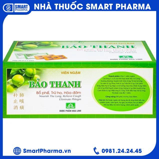 Viên ngậm Bảo Thanh Có đường2 Smart Pharma - Vien ngam Bao Thanh Co duong2