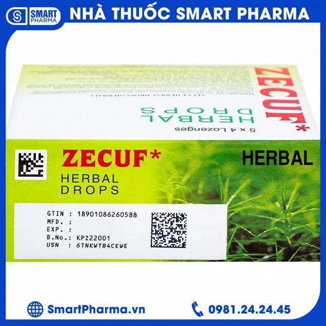 Viên ngậm Zecuf Herbal Drops1 Smart Pharma - Vien ngam Zecuf Herbal Drops1