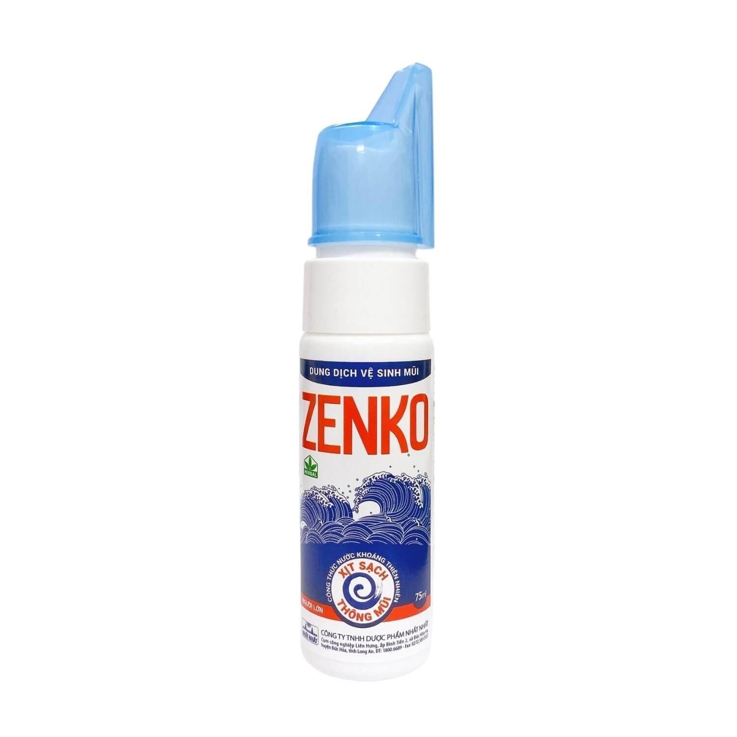 Xịt mũi Zenko giảm nghẹt mũi chai 75ml Smart Pharma - Xit mui Zenko giam nghet mui chai 75ml