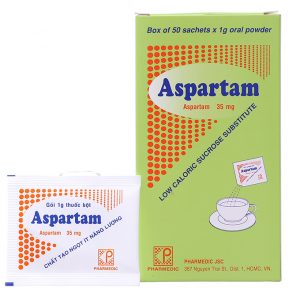 Bột Aspartam cho người tiểu đường hộp 50 gói x 1g