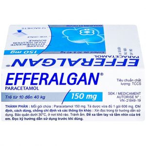 Smart Pharma - Bột sủi Efferalgan 150mg giảm đau hạ sốt (hộp 12 gói) 2 Smart Pharma - bot sui efferalgan 150mg 2