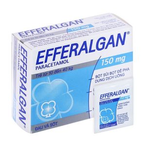 Bột sủi Efferalgan 150mg giảm đau hạ sốt (hộp 12 gói)