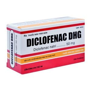 Diclofenac 50mg trị viêm, đau cơ xương khớp (10 vỉ x 10 viên)