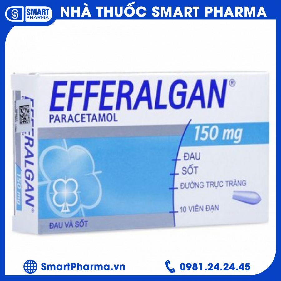 efferalgan-150mg Efferalgan 150mg Viên đặt hạ sốt giảm đau cho trẻ 10-15kg