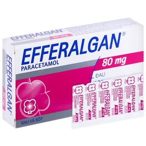 Viên đặt Efferalgan 80mg hạ sốt giảm đau cho trẻ