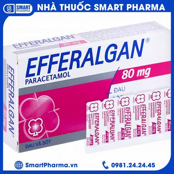 efferalgan-80mg Viên đặt Efferalgan 80mg hạ sốt giảm đau cho trẻ