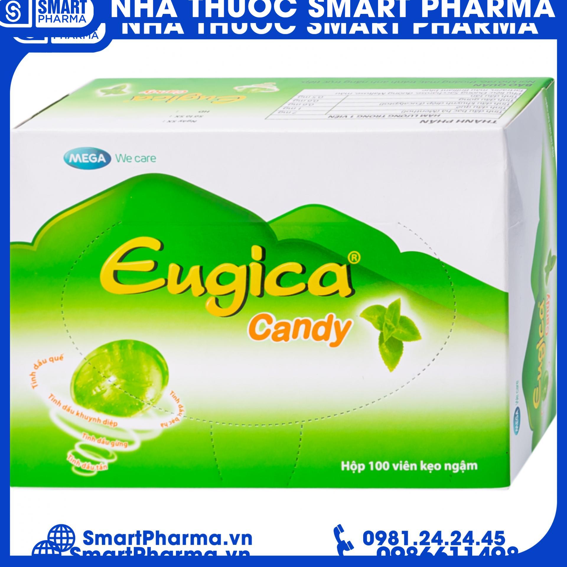 eugica-candy Eugica Candy hỗ trợ làm ấm, thông cổ (hộp 100 viên)