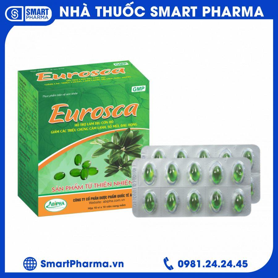eurosca-1 Eurosca xanh - Viên uống giảm ho hộp 100 viên