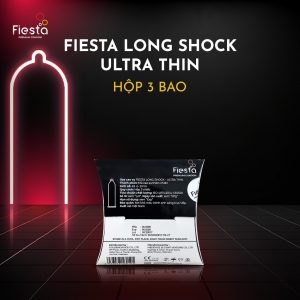 Smart Pharma - Fiesta Long Shock 3 cái - Bao cao su kéo dài, siêu mỏng 1 Fiesta Long Shock 3 cái - Bao cao su kéo dài, siêu mỏng