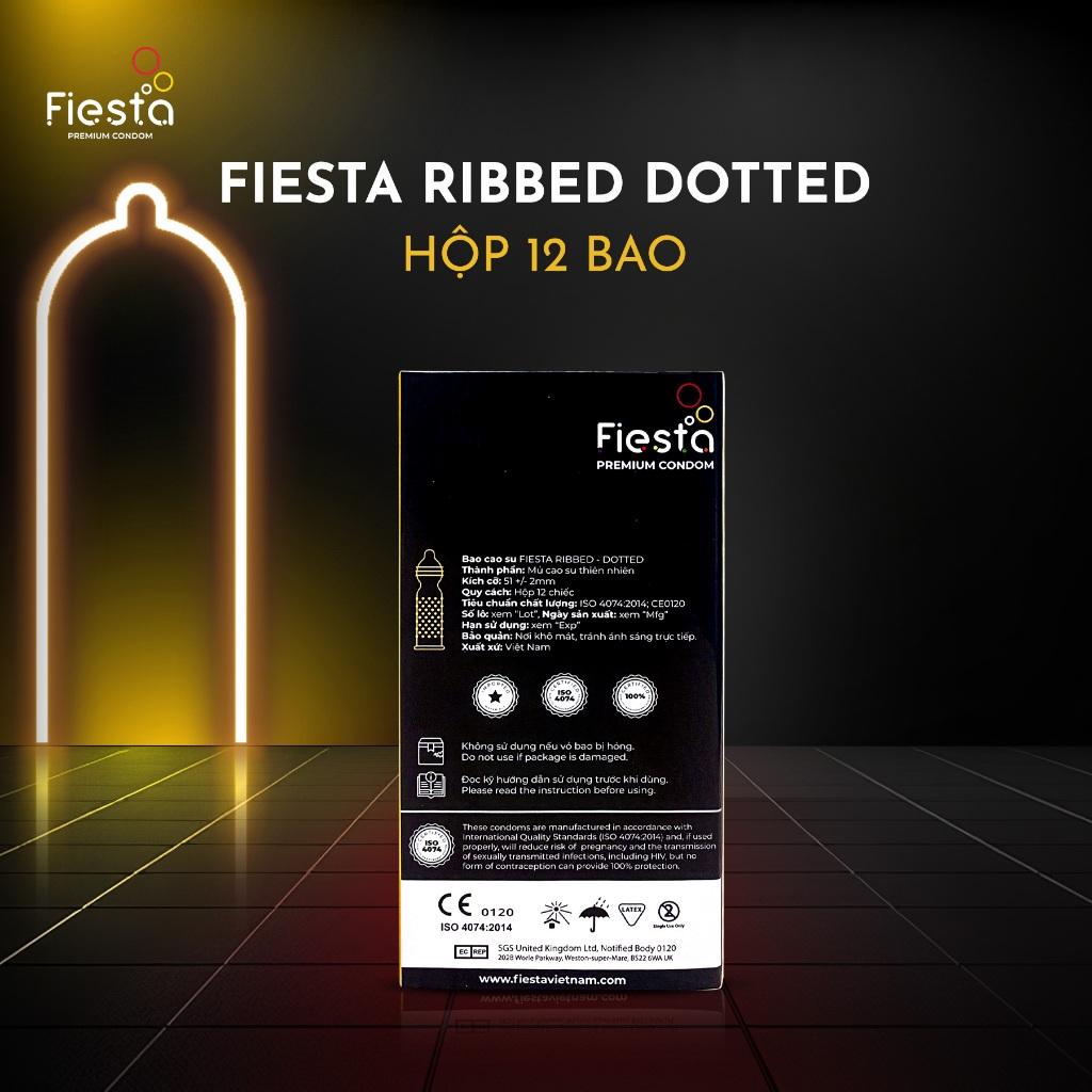 fiesta-ribbed-dotted-12-cai-1 Bao cao su Fiesta Ribbed Dotted gân, gai, bo đầu 12 cái