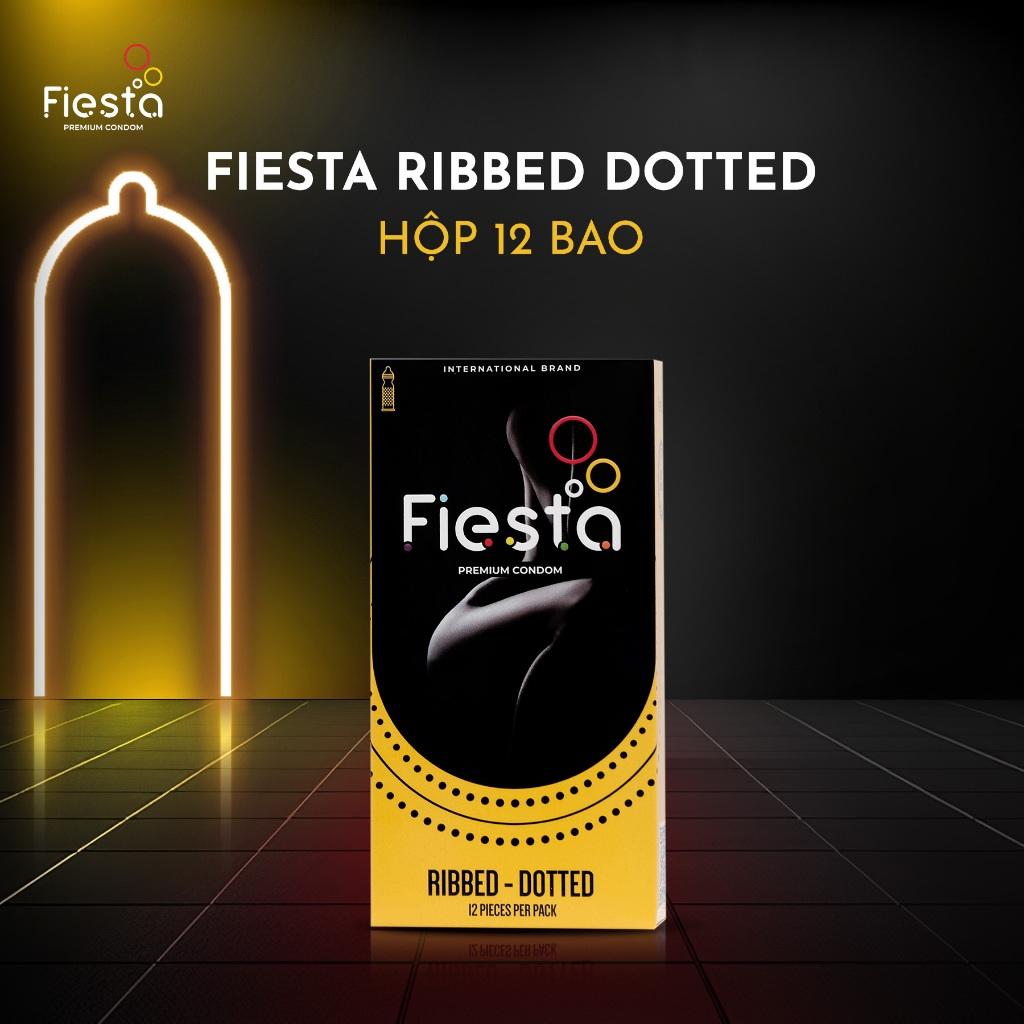 fiesta-ribbed-dotted-12-cai Bao cao su Fiesta Ribbed Dotted gân, gai, bo đầu 12 cái