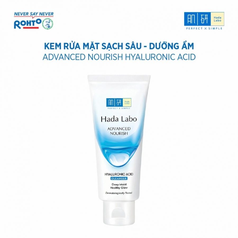 Sữa rửa mặt Hada Labo trắng dưỡng ẩm sâu tuýp 80g