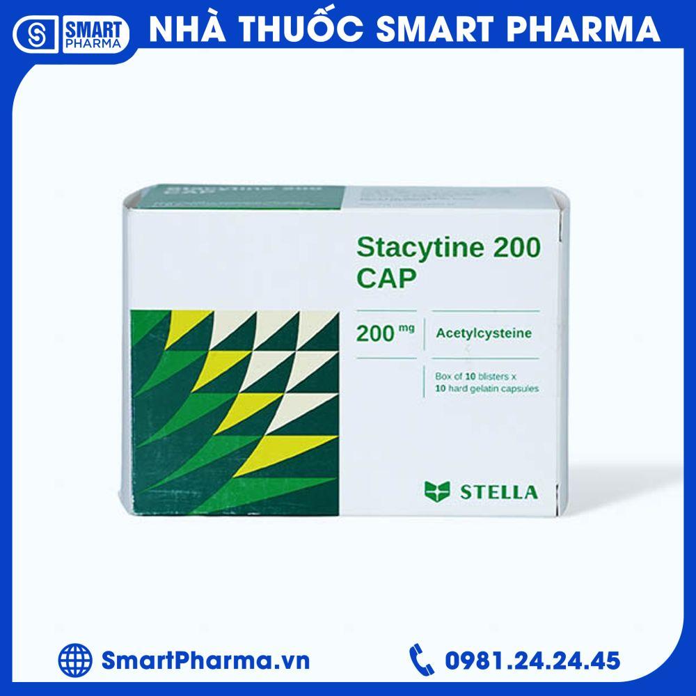 Thuốc Stacytine 200 CAP trị long đờm trong viêm phế quản (10 vỉ x 10 viên) Smart Pharma - huoc Stacytine 200 CAP tri long dom trong viem phe quan 10 vi x 10 vien
