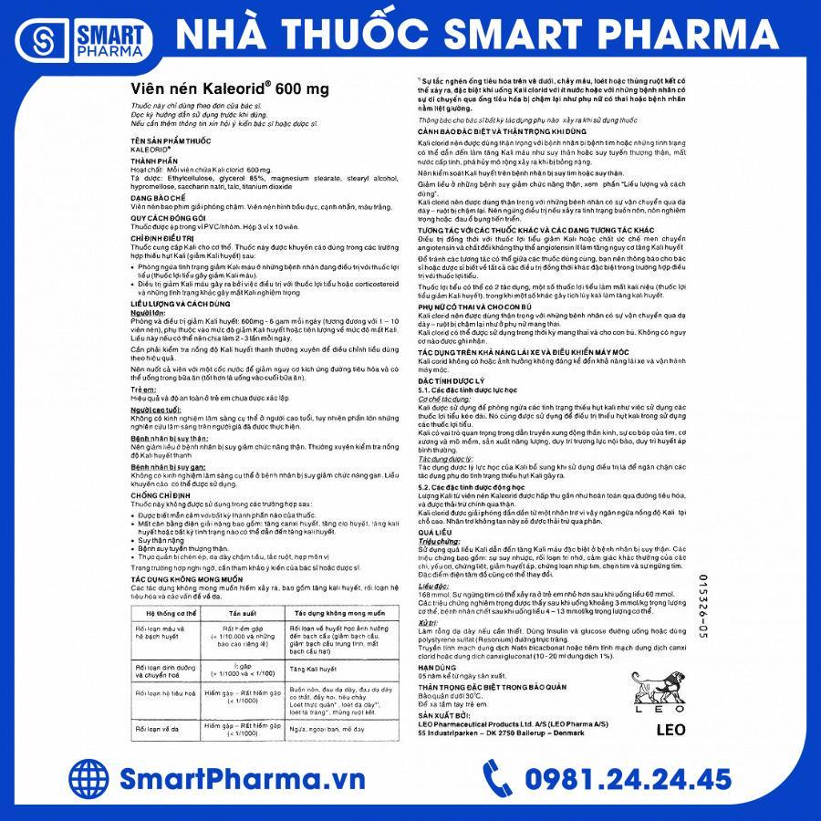 kaleorid-600mg-3 Smart Pharma - kaleorid 600mg 3