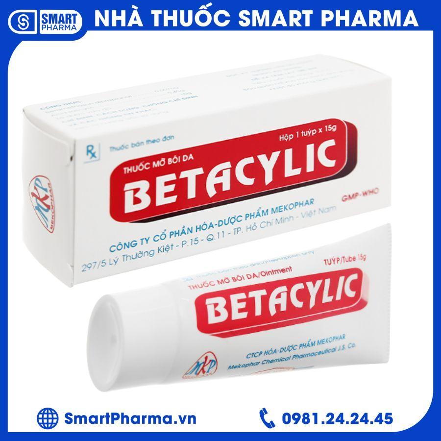 kem-boi-betacylic Kem bôi Betacylic Mekophar trị các bệnh da liễu (tuýp 15g)