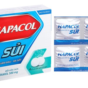 Smart Pharma - Viên sủi Hapacol 500mg hộp 4 vỉ x 4 viên DHG 1 Smart Pharma - vien sui hapacol 500mg