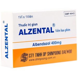 Thuốc Alzental 400mg điều trị nhiễm ký sinh trùng đường ruột (1 vỉ x 1 viên)
