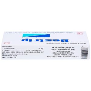 Smart Pharma - Thuốc Bestrip 50mg trị các chứng buồn nôn do say tàu xe (3 vỉ x 10 viên) 3 Smart Pharma - Bestrip 2
