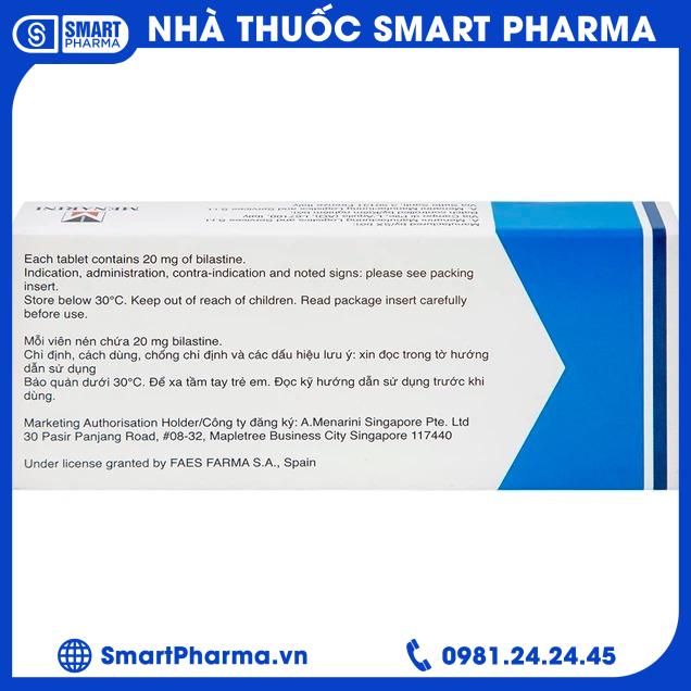 Bilaxten 20mg 1 Smart Pharma - Bilaxten 20mg 1