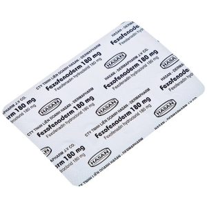 Smart Pharma - Thuốc Fexofenaderm 180mg Hasan trị viêm mũi dị ứng theo mùa, mày đay mạn tính vô căn (10 vỉ x 10 viên) 2 Smart Pharma - Fexofenaderm 180mg 1