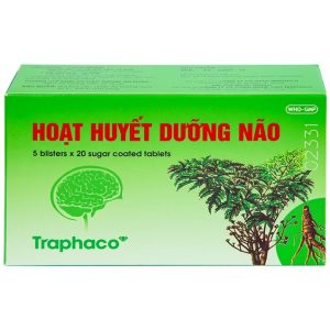 Smart Pharma - Viên bao đường Hoạt Huyết Dưỡng Não Traphaco (5 vỉ x 20 viên) 5 Smart Pharma - HHDN2