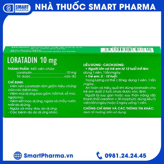 Loratadin 10mg Traphaco 3 Smart Pharma - Loratadin 10mg Traphaco 3