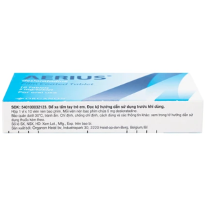 Smart Pharma - Thuốc Aerius 5mg Organon giảm viêm mũi dị ứng, mày đay (1 vỉ x 10 viên) 1 Smart Pharma - NT SMART PHARMA 2026 10 12T081214.075