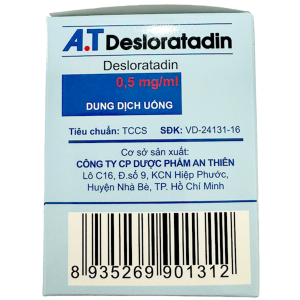 Smart Pharma - Thuốc A.T Desloratadin An Thiên giảm viêm mũi dị ứng, mày đay mạn tính (30 ống x 5ml) 3 Smart Pharma - Nha thuoc Smart Pharma 2026 10 20T145929.982