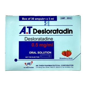 Smart Pharma - Thuốc A.T Desloratadin An Thiên giảm viêm mũi dị ứng, mày đay mạn tính (30 ống x 5ml) 2 Smart Pharma - Nha thuoc Smart Pharma 2026 10 20T145934.310