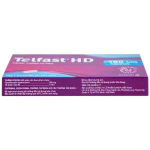 Smart Pharma - Thuốc Telfast HD 180mg điều trị viêm mũi dị ứng, mày đay (1 vỉ x 10 viên) 3 Smart Pharma - Telfast HD 180mg 1