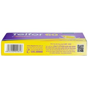 Smart Pharma - Thuốc Telfor 60 DHG điều trị các triệu chứng viêm mũi dị ứng (2 vỉ x 10 viên) 2 Smart Pharma - Telfor 60 1