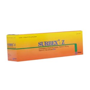 Smart Pharma - Viên nén Surbex Z điều trị chứng thiếu các vitamin nhóm B, vitamin C và kẽm (10 vỉ x 10 viên) 1 Smart Pharma - fb 2 27