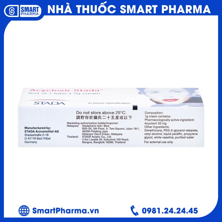 Acyclovir Stada Cream (4) Smart Pharma - Acyclovir Stada Cream 4