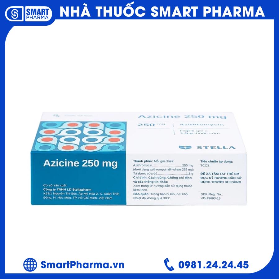 Azicine 250mg (2) Smart Pharma - Azicine 250mg 2