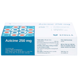 Smart Pharma - Thuốc cốm Azicine 250mg STELLA điều trị nhiễm khuẩn (6 gói x 1.g) 2 Smart Pharma - Nha thuoc Smart Pharma 2026 10 31T113435.196