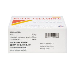 Smart Pharma - Thuốc Rutin-Vitamin C Mekophar hỗ trợ điều trị các hội chứng chảy máu, xơ cứng (10 vỉ x 10 viên) 4 Smart Pharma - fb 2 2024 07 08T134837.447