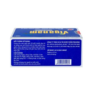 Smart Pharma - Viên uống Viganam Tâm Bình hỗ trợ bổ thận tráng dương (5 vỉ x 12 viên) 4 Smart Pharma - fb 3 27