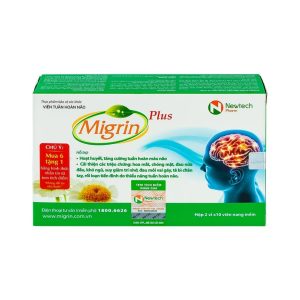 Smart Pharma - Viên uống Migrin Plus CVI Pharma hỗ trợ hoạt huyết, tăng cường tuần hoàn máu não (2 vỉ x 10 viên) 1 Smart Pharma - fb 3 80