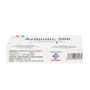 Smart Pharma - Thuốc Azibiotic 500 điều trị nhiễm khuẩn (2 vỉ x 3 viên) 1 Smart Pharma - Azibiotic 2
