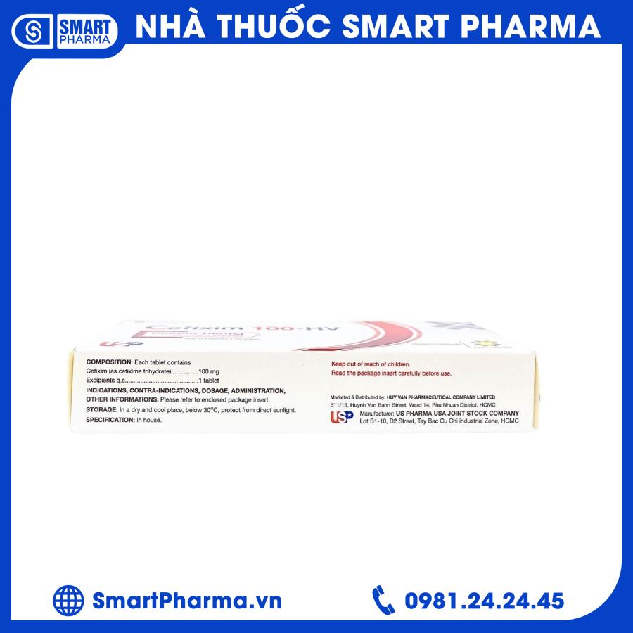 Cefixim 100-HV (2) Smart Pharma - Cefixim 100 HV 2