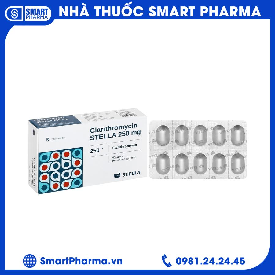 Clarithromycin 250mg Smart Pharma - Clarithromycin 250mg