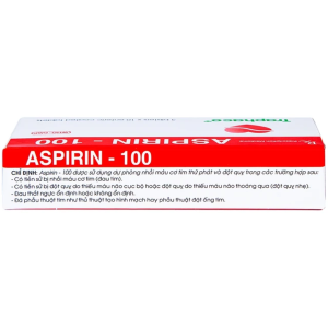 Smart Pharma - Thuốc Aspirin 100mg Traphaco phòng ngừa nhồi máu cơ tim, đột quỵ (3 vỉ x 10 viên) 4 Smart Pharma - Nha thuoc Smart Pharma 2026 10 19T164430.285