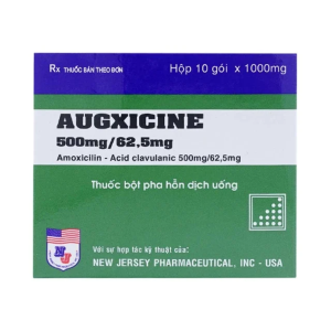 Thuốc Augxicine 500mg/62.5mg Vidipha điều trị viêm amidan, viêm xoang (10 gói x 1000mg)