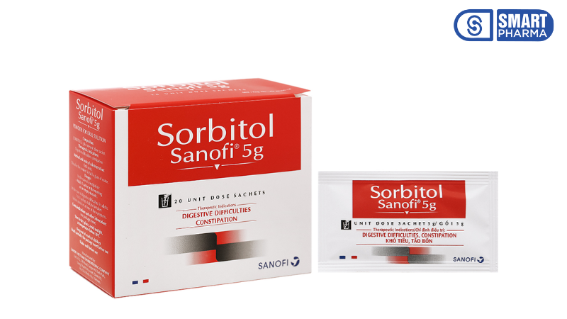 Sorbitol được sử dụng để giảm táo bón không thường xuyên và bất thường