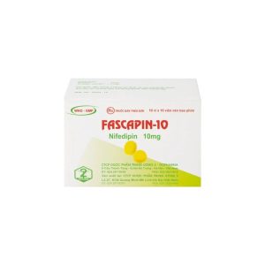 Smart Pharma - Thuốc Fascapin 10 Nifedipin dự phòng đau thắt ngực, cao huyết áp (10 vỉ x 10 viên) 3 Smart Pharma - 3 15
